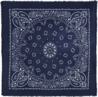 Cashmere Bandana Hachiko Dark Navy Blue