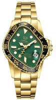 Laarvee Golden Precision Steel Black & Green GMT