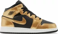 Nike Air Jordan 1 Mid SE Metallic Gold Black (GS)