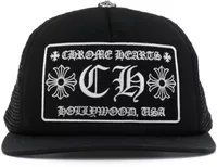 Chrome Hearts CH Hollywood Trucker Hat Black/Black
