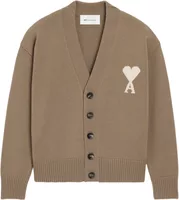Ami Paris Ami De Coeur Cardigan Beige