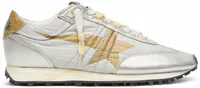 Golden Goose Marathon Silver Ripstop Nylon Gold Star (W)