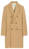 Double Breasted Wool Coat Mastic Beige