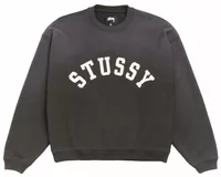 Stussy Sun Faded Oversized Crew Black