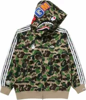 adidas x BAPE Relaxed Fit Track Camo Shark Full Zip Hoodie Green