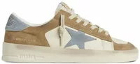 Golden Goose Stardan LTD White Leather Tobacco Suede Light Blue Suede Star Heel Tab (W)