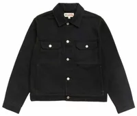 Stussy Denim Trucker Jacket Raw Black Contrast Stitch