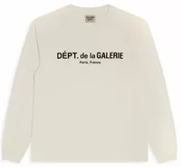 French Logo Lux L/S Tee Cream