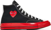 Converse Chuck Taylor All Star 70 Hi Comme des Garcons PLAY Black Red Midsole