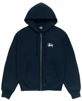Basic Stussy Zip Hoodie Navy