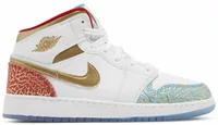 Nike Air Jordan 1 Mid Sneaker School NC to Chicago (GS)