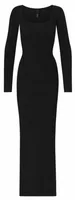 Skims Soft Lounge Long Sleeve Dress Onyx