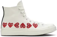 Converse Chuck Taylor All Star 70 Hi Comme des Garcons PLAY Multi-Heart White