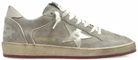 Ball-Star Beige Suede Gold Metallic Leather Star Bead Lettering (W)