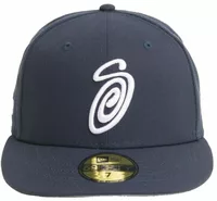 Stussy New Era 59FIFTY Swirly S Cap Navy