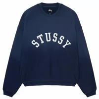 Stussy Sun Faded Oversized Crew Navy