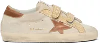 Golden Goose Old School Pearl Suede Brick Red Leather Star Raffia Strap (W)
