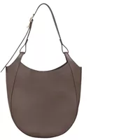 Longchamp Le Foulonné Lare Hobo Bag Taupe