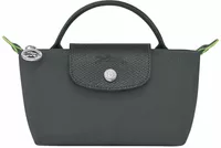 Longchamp Le Pliage Green Pouch With Handle Graphite
