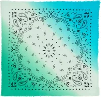 Cashmere Bandana Hachiko Dip Dye Jade Green