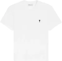 Ami Paris White Cotton Ami De Coeur T-Shirt