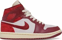Nike Air Jordan 1 Mid SE Tiki Leaf Team Red (W)