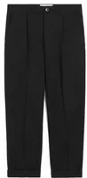 Cotton Carrot Oversized Trousers Black