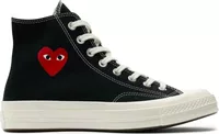 Converse Chuck Taylor All Star 70 Hi Comme des Garcons PLAY Single Heart Black