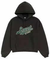 Satin Patch Hoodie Washed Black