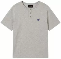 Henley Neck Tee White/Grey 2xPack