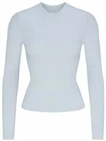Skims Cotton Jersey Long Sleeve T-Shirt Zen Blue
