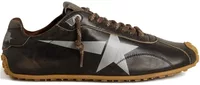 Golden Goose Marathon Speed Black Leather Silver Star (W)