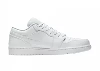 Nike Air Jordan 1 Low Triple White Tumbled Leather