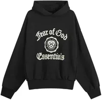 Fear of God Essentials Heavy Fleece Vintage Shrunken Hoodie Black