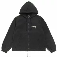 Stussy Waxed Cotton Beach Shell Black