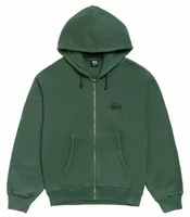 Basic Stussy Zip Hoodie Pine