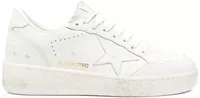 Ball-Star White Leather Star Heel Tab (W)