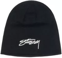 Stussy Chain Stitch Rolled Edge Skullcap Black