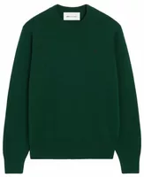 Ami De Coeur Crewneck Wool Sweater Bottle Green/Black