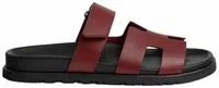 Hermes Chypre Sandal Rouge H Calfskin Leather