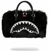 Sprayground Fur Cray Black Mini Duffle Black