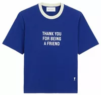 Printed Cotton Thank You For Being A Friend T-Shirt Royal Blue