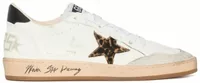 Golden Goose Ball-Star Leopard Print Pony Skin Star Black Heel (W)