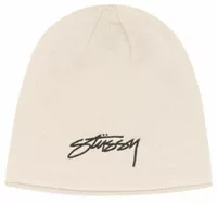 Stussy Chain Stitch Rolled Edge Skullcap Bone