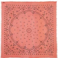 Kujten Extra Large Cashmere Bandana Neon Coral