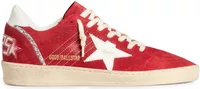 Golden Goose Ball Star Red Suede White Leather Star Red Heel Tab (W)