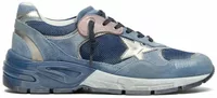 Golden Goose Dad-Star Denim Blue Suede Silver Leather Star (W)