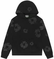 Mono Cotton Wreath Hoodie Black