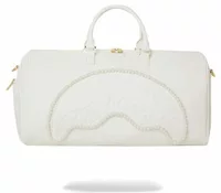 Sprayground Pearl Sharkmouth Duffle White