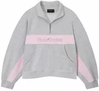 Nude Project Idol Quarter-Zip Grey Melange